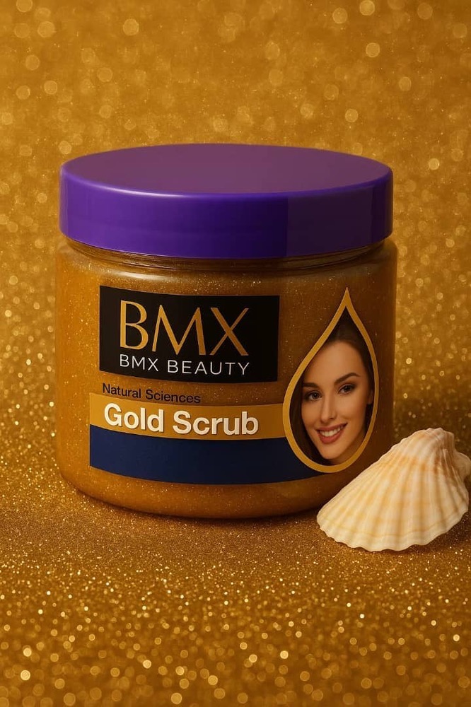 ماسک گچی (اسکراب) صورت هندی طلا BMX حجم 350 گرم