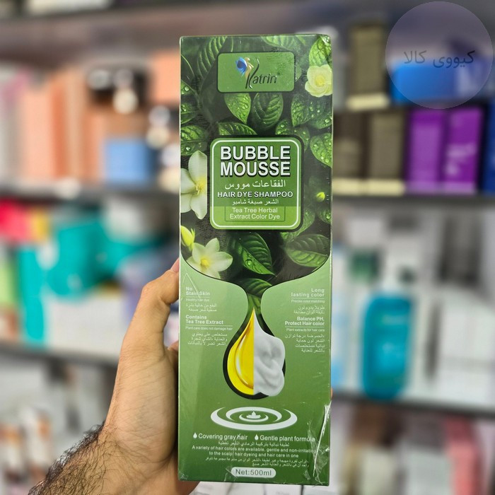شامپو رنگ مو بابل موس مدل Bright Face رنگ مشکی حجم 500 میلی لیتر